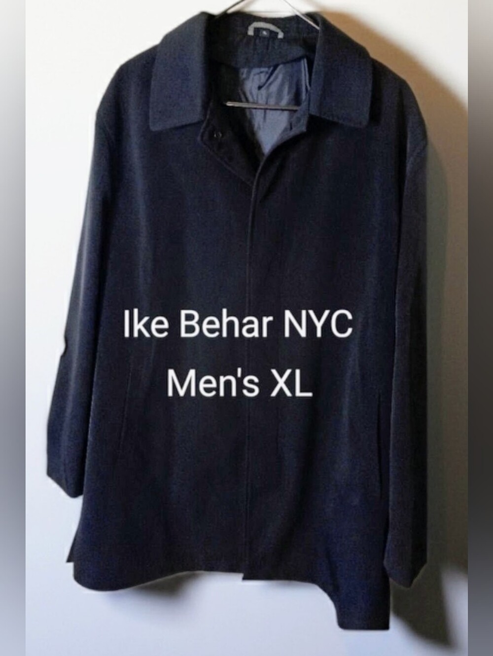Ike Behar NYC Men's Rain And Stain Repellent Black Winter Coat Size XL